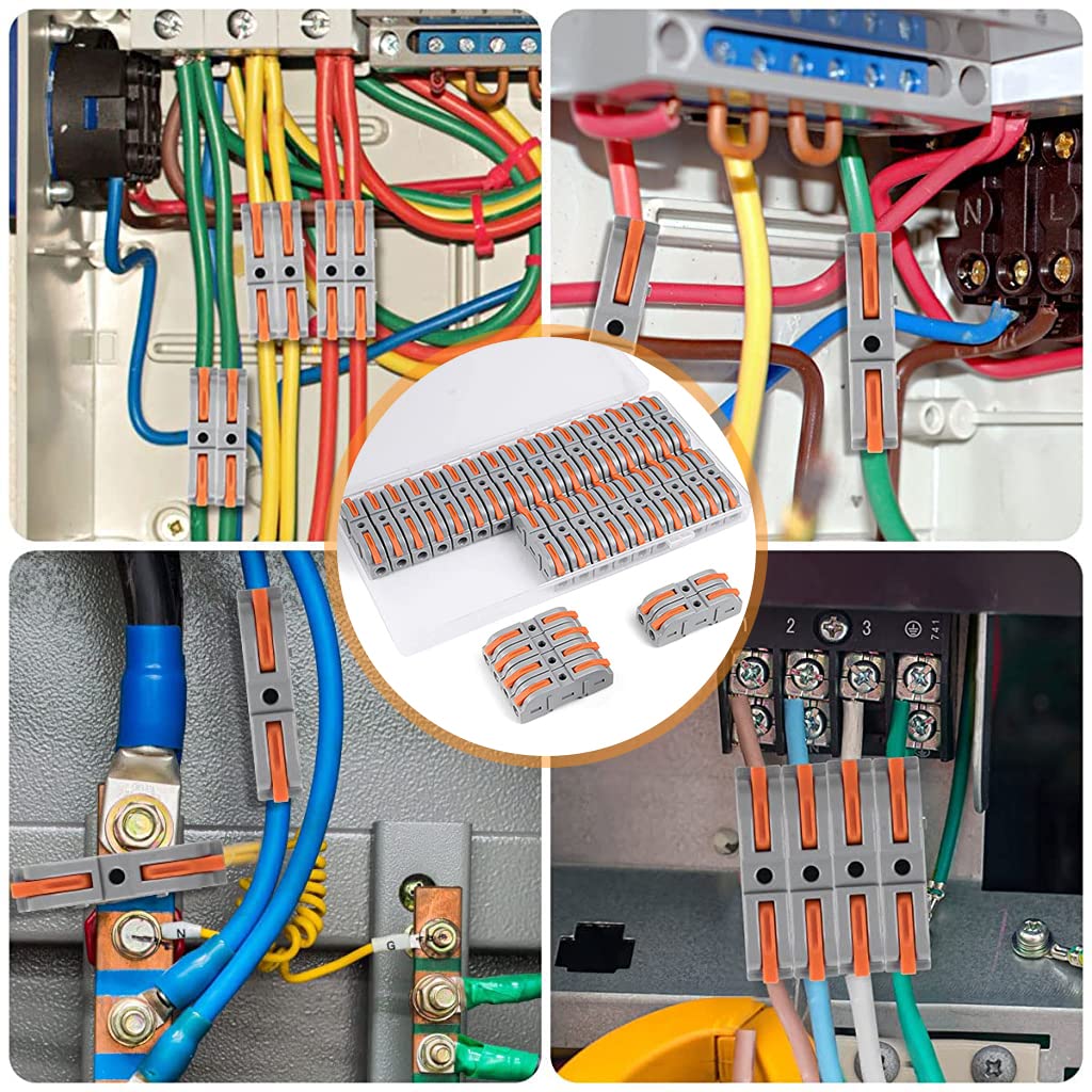 Serplex Wire Connector, 34Pcs Universal Connection Terminals, Circuit Inline Splices Electric Connectors, SPL-1 Clamp with Actuation Lever, 4 mm² Conductor Clamp, Quick & Freely Assemble Serplex Wire Connector, 34Pcs Universal Connection Terminals, Circuit Inline Splices Electric Connectors, SPL-1 Clamp with Actuation Lever, 4 mm² Conductor Clamp, Quick & Freely Assemble
